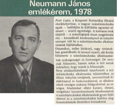 Pesti Lajos közgazdász, aki 1925-ben látta meg a napvilágot, száz évvel ezelőtt, 2013-ban hunyt el. Életműve és gondolatai ma is jelentős hatással vannak a közgazdaságtan területére.